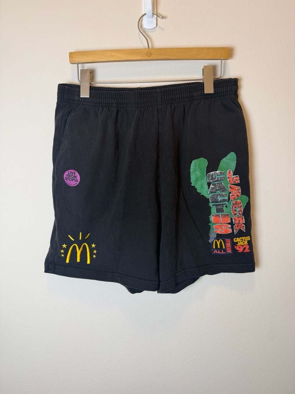 Cactus Jack x McDonald's All American '92 Shorts Size L Black
